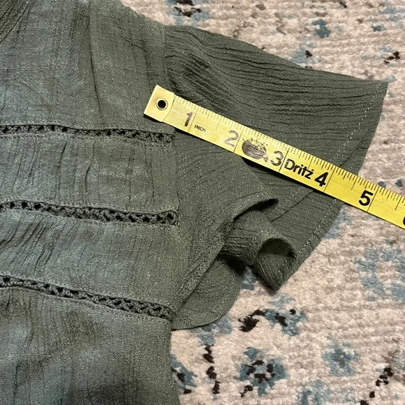 OLM Sage Green Flutter Sleeve Blouse - Picture 4 of 13